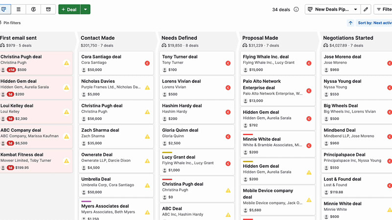 Manage your sales pipeline easily with Pipedrive's intuitive interface