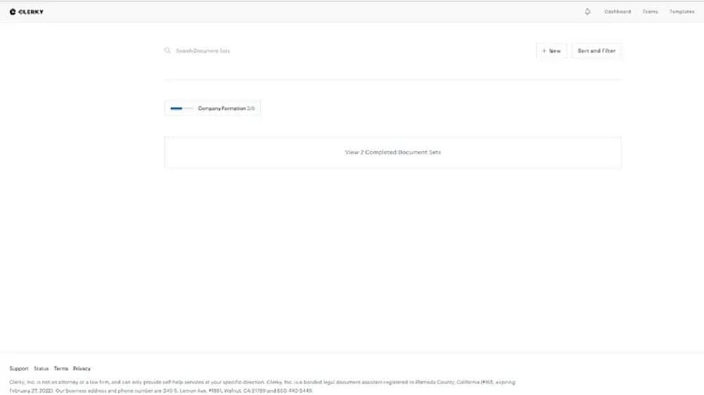 Clerky simplifies complex legal processes by providing templates for standard documents