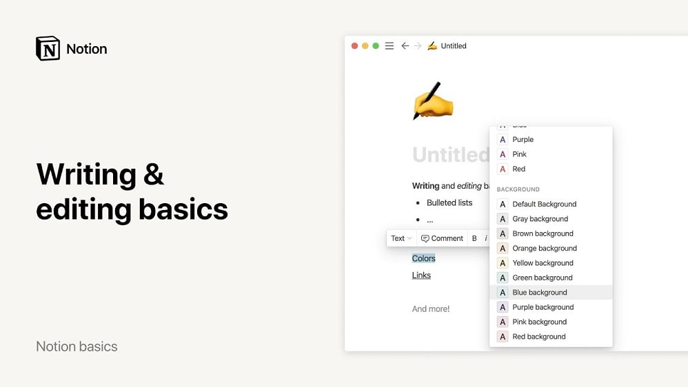 Notion provides an easy way to jot down thoughts and organize them effectively within its note-taking and document features.