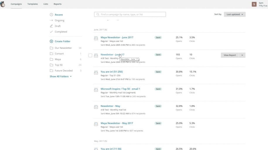With Mailchimp, you can create A/B tests to determine which elements resonate most with your audience