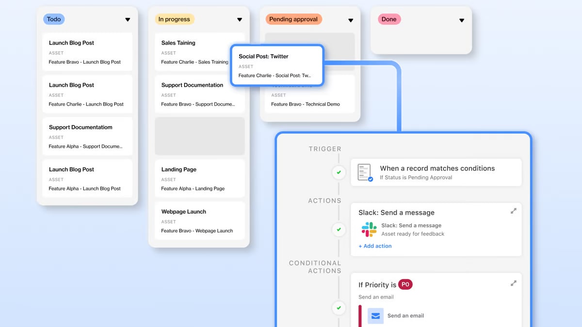 Airtable fosters teamwork and productivity by ensuring that everyone has the most updated information. 