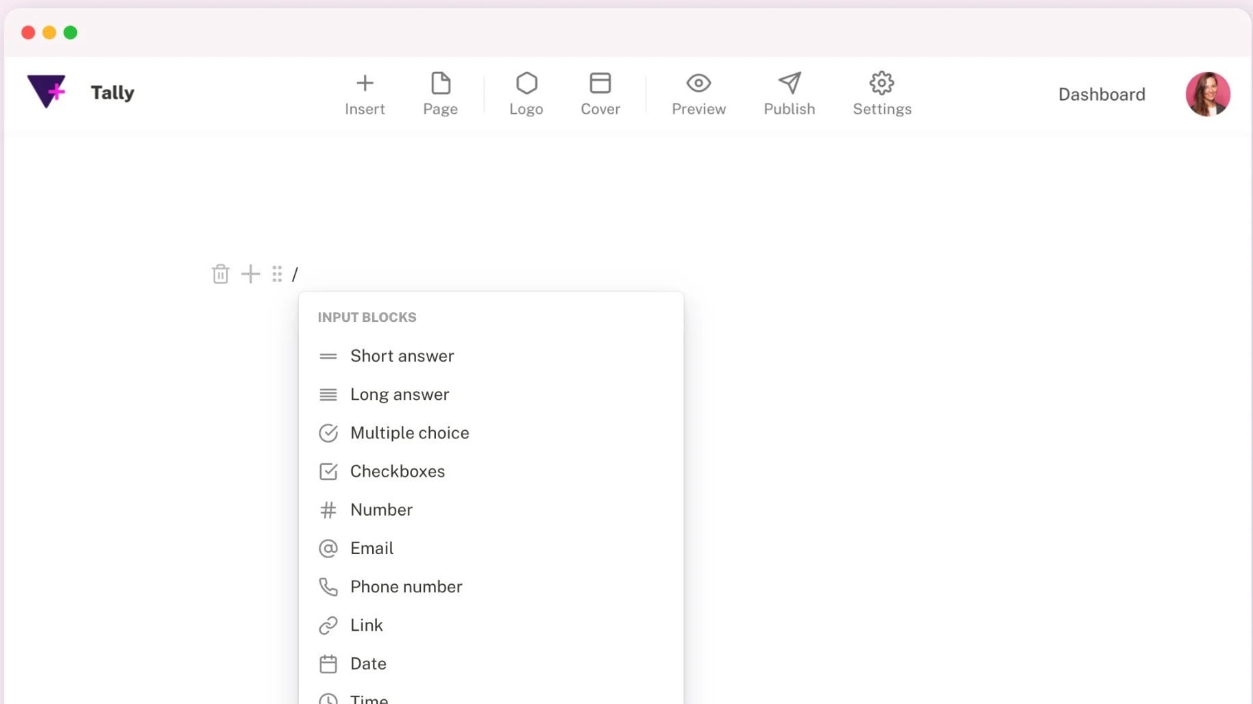Tally Allows You to Create Any Type of Form Easily By Simply Typing