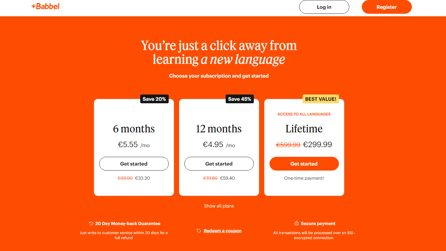 Babbel Offers Different Pricing Plans to Suit You