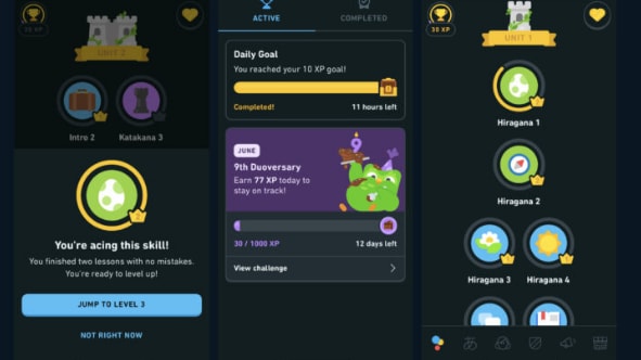 Duolingo's Gamified Approach Shows You Your Progress and Earns You Rewards