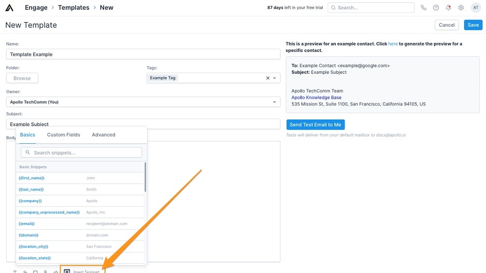 Apollo.io's dynamic templates are a game-changer when it comes to tailoring messages to individual prospects.