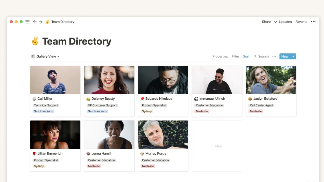 Build repeatable team operating systems with Notion templates