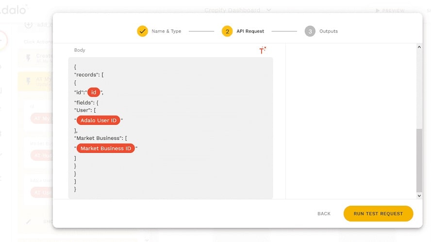 Adalo enables the effortless enhancement of app functionality through custom actions such as email sending or database updates, activated by user events or button clicks