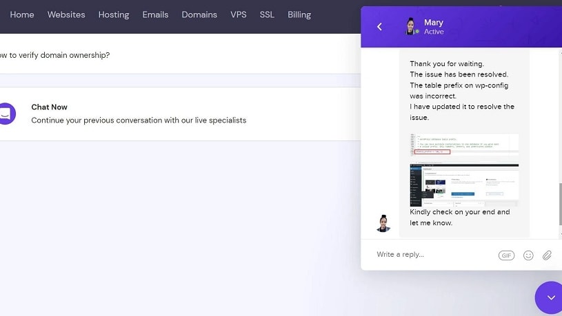 Hostinger boasts a responsive support team, available via chat, to swiftly address technical challenges and inquiries.