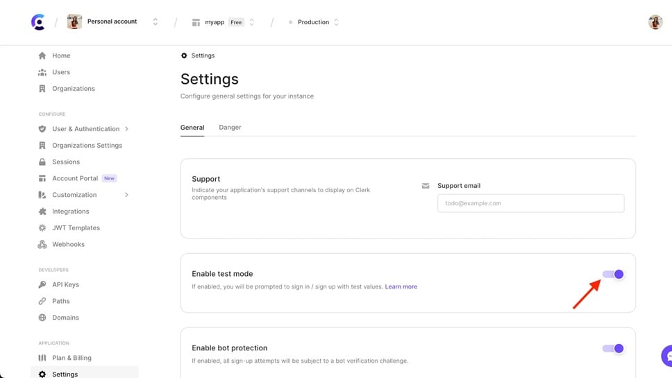  For instance, setting up authentication workflows on Clerk's platform is straightforward, thanks to its clear and concise dashboard layout. 
