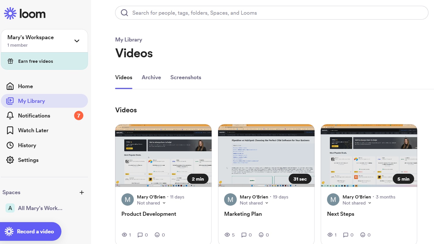 loom video library
