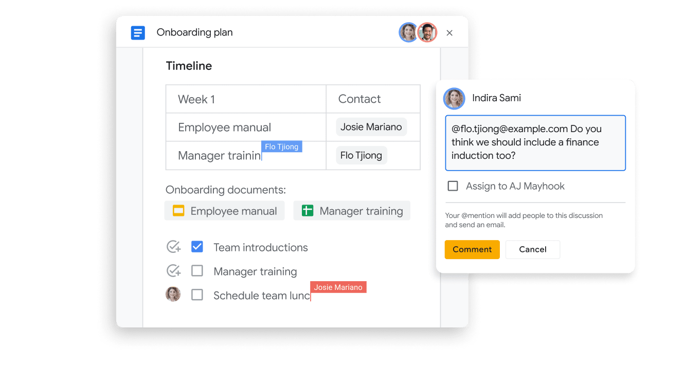 Coordinate teamwork across documents, meetings, and tasks with Google Workspace