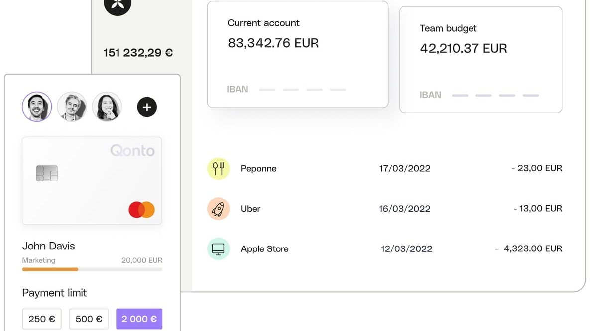 Qonto's Team Expense Control with Clear Views of Transaction History