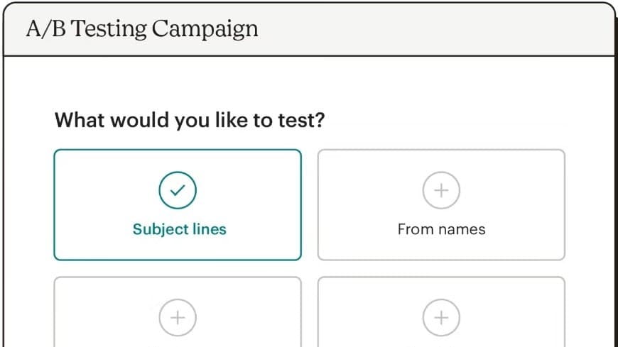 Mailchimp's A/B Testing Campaign Setup