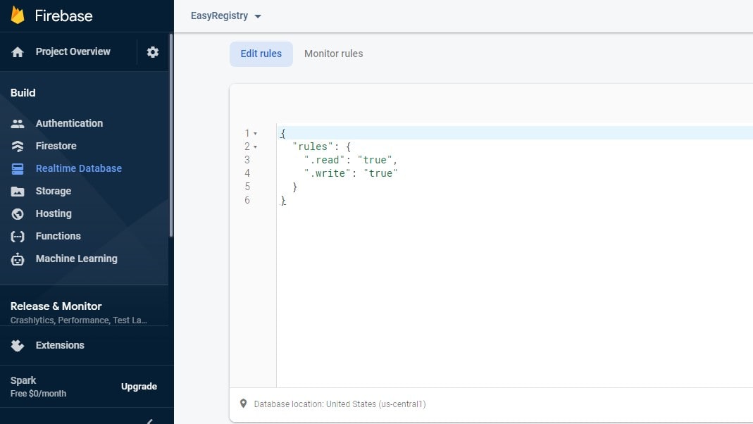 Firebase's Realtime Database for Synchronized Information Across Users