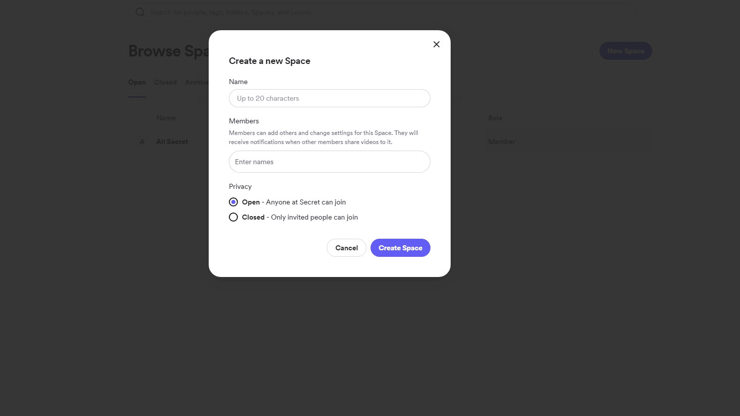 Create Separate Workspaces with Necessary Access on Loom for Different Projects