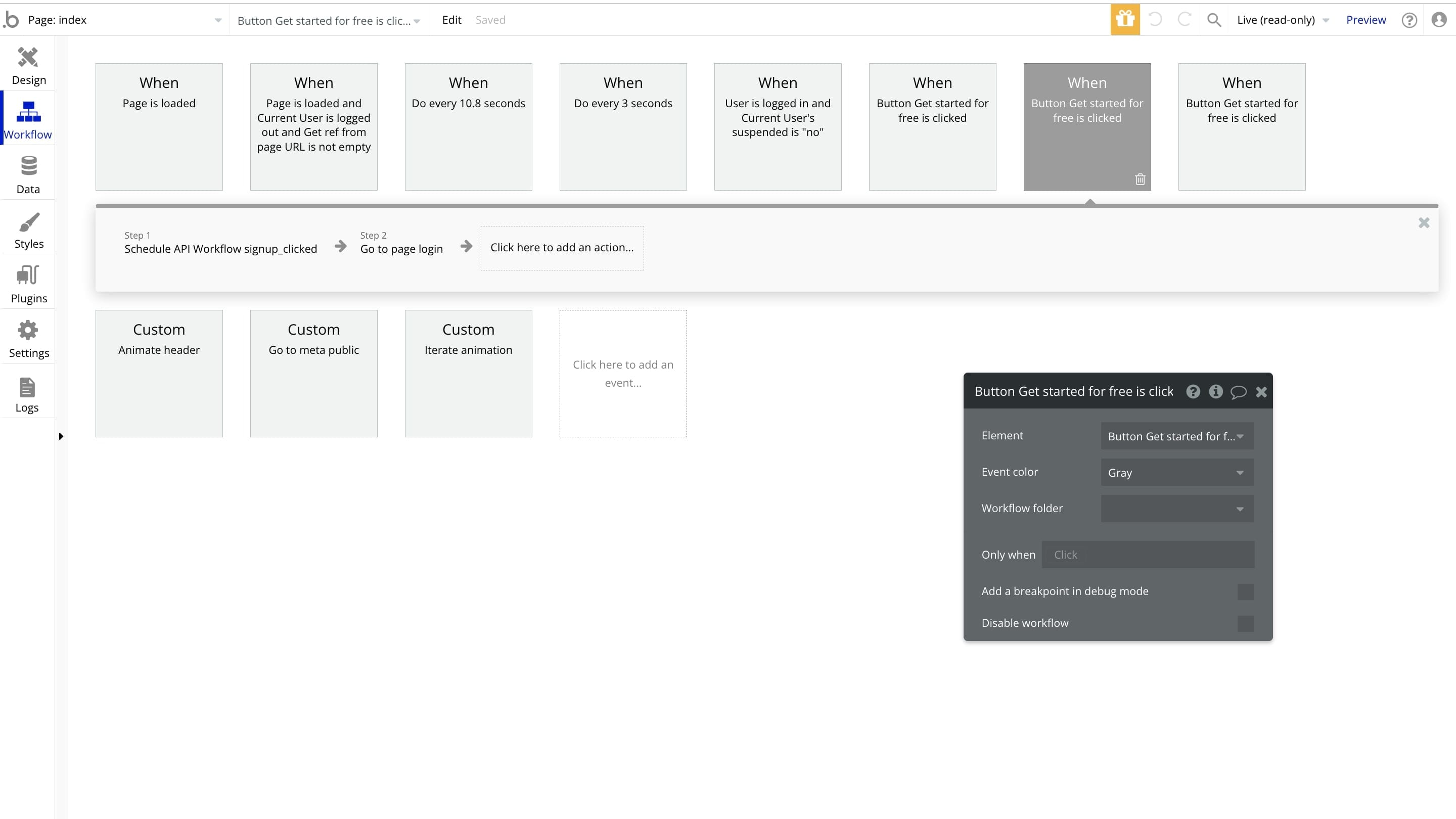 Logical Workflows on Bubble Allowing You to Determine Every Action and Reaction of your Application