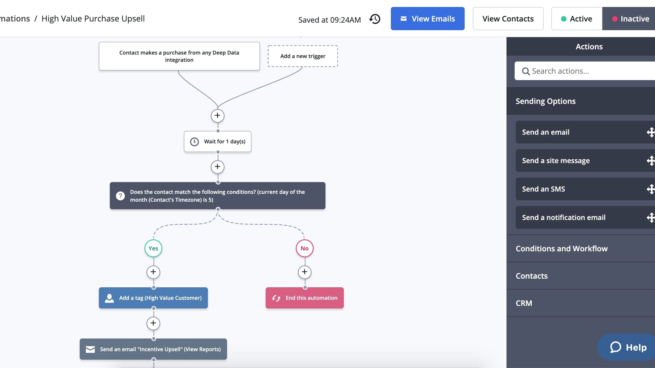 ActiveCampaign's Marketing Automation Workflow to Automate Emails, Site Messages and SMS