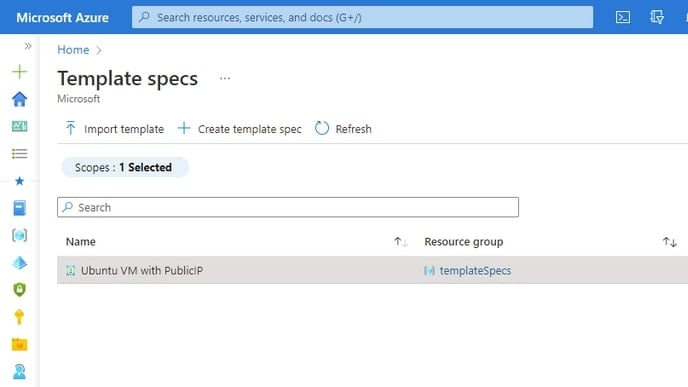 Azure's templateSpecs, Allowing You to Deploy a Custom User Experience