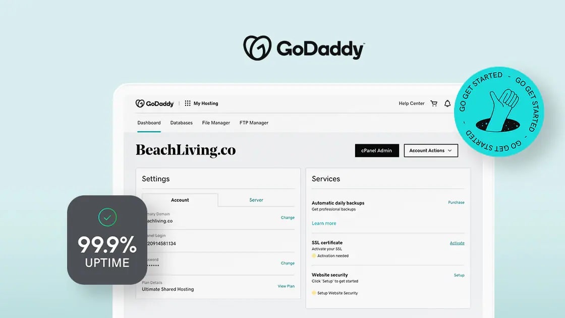 GoDaddy equips users with a plethora of website templates, catering to industries ranging from e-commerce to blogging.