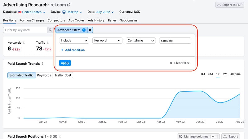 Semrush, in contrast, breaks this mold by integrating PPC keyword analysis into its suite.