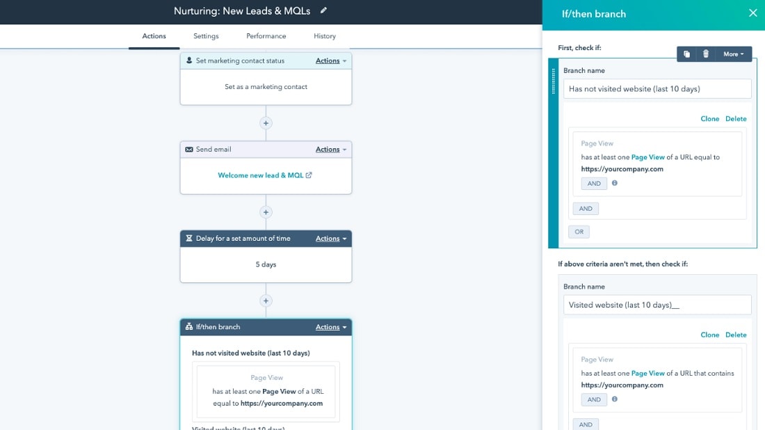 With HubSpot, you can create intricate automated workflows that streamline various tasks and processes, from lead nurturing to customer follow-ups.