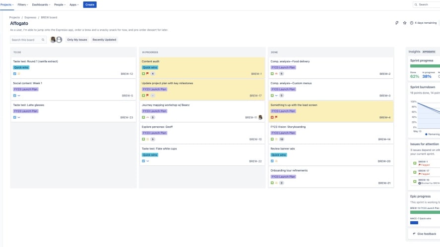 Jira offers customizable dashboards that allow teams to visualize data and KPIs relevant to their specific projects, enhancing strategic decision-making. 