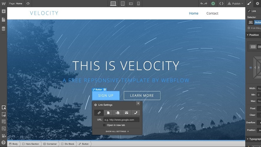 Webflow stands out for its intuitive, drag-and-drop visual website builder.