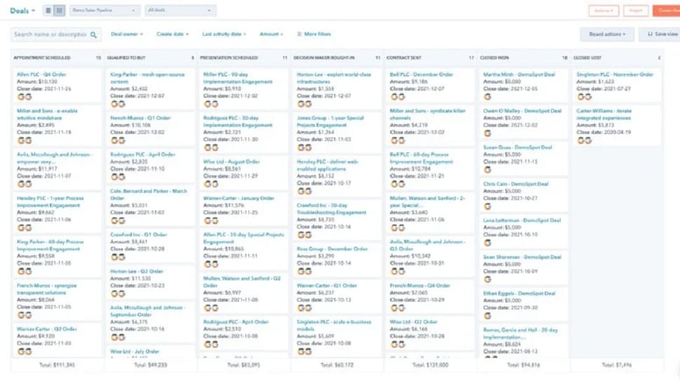 HubSpot's intuitive sales pipeline management feature empowers users to visually map their sales journey, define crucial stages and milestones, and seamlessly progress deals through the pipeline.