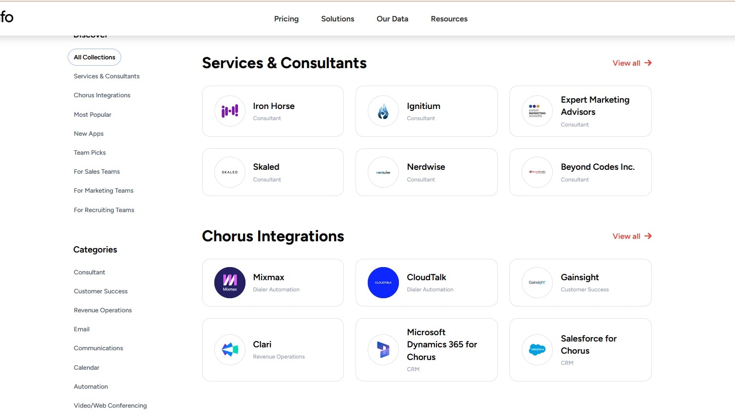 ZoomInfo boasts a broader array of native integrations