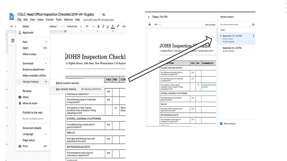 Google Drive empowers users to revert to previous document versions effortlessly.