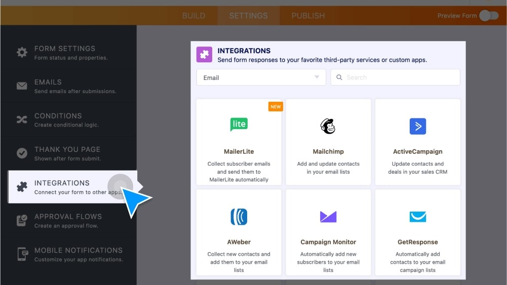 Jotform gains an edge by providing a more extensive range of integrations.