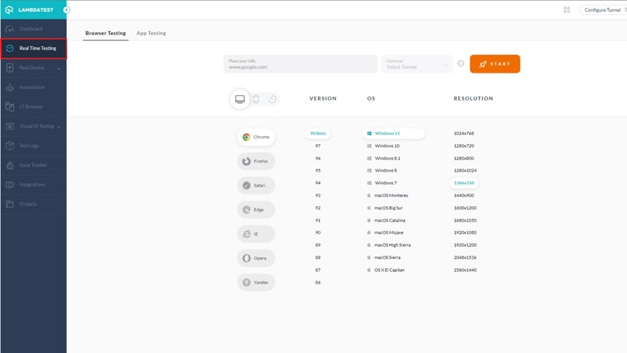 LambdaTest boasts testing compatibility across over 2000 browser and operating system configurations, ensuring comprehensive coverage for cross-browser testing scenarios