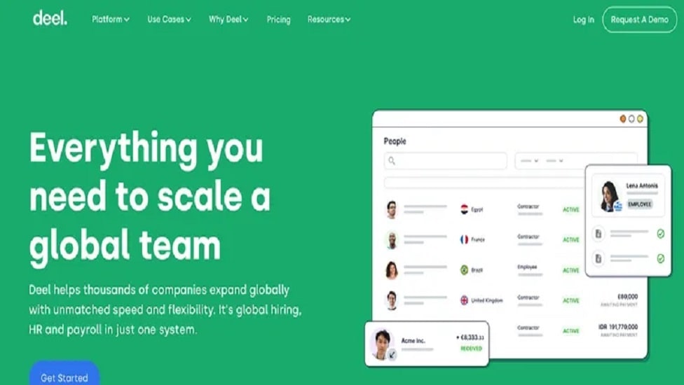 Deel is known for its intuitive interface and comprehensive suite of tools tailored specifically for remote teams and freelancers. 