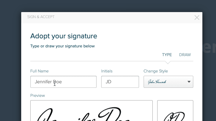 Design and Store Your Own Signature to Use For Present and Future Documents With Proposify