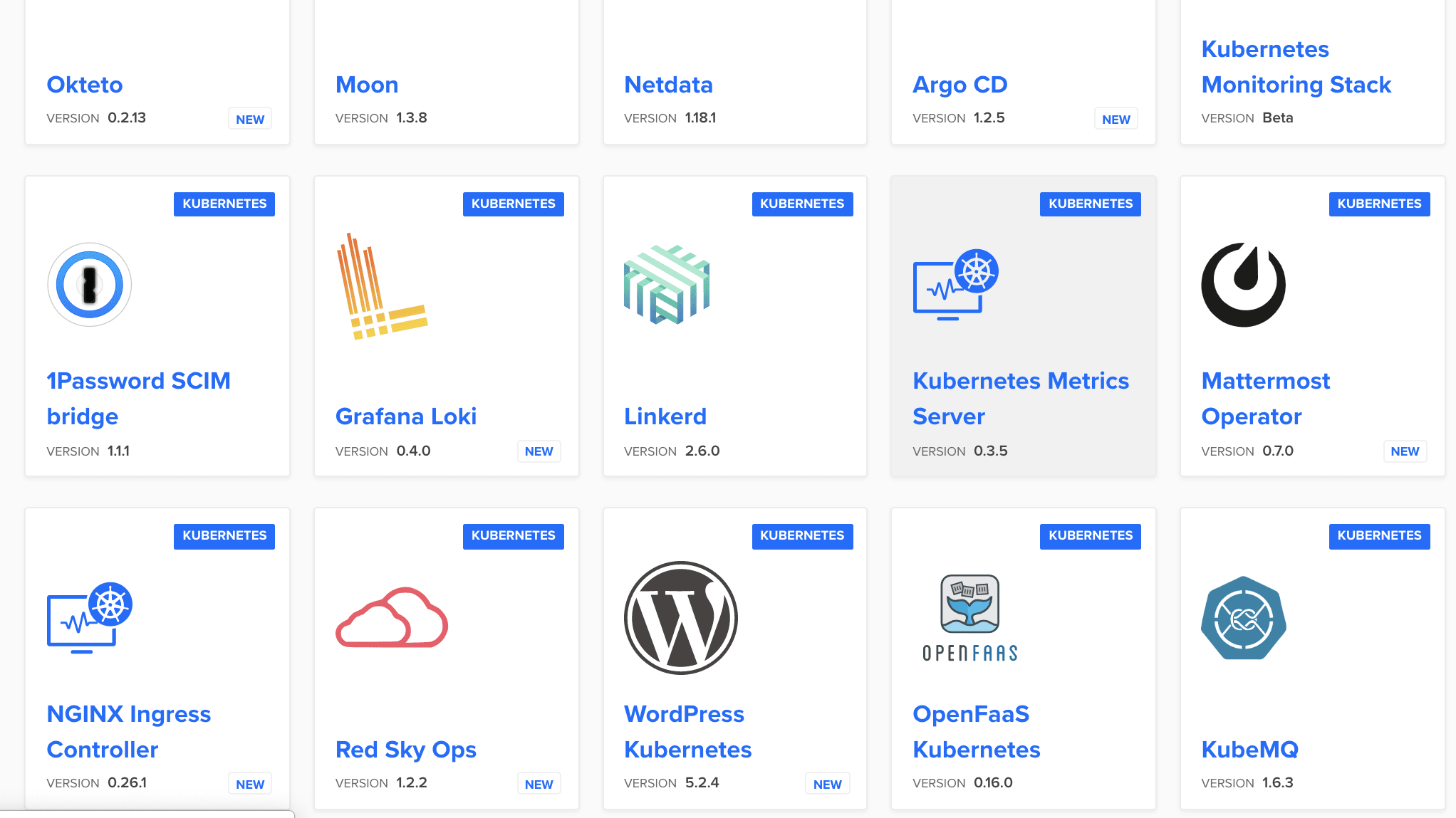 A Choice of DigitalOcean's 1-Click Apps for Kubernetes, Making it Easy to Deploy Software Stacks to VMs