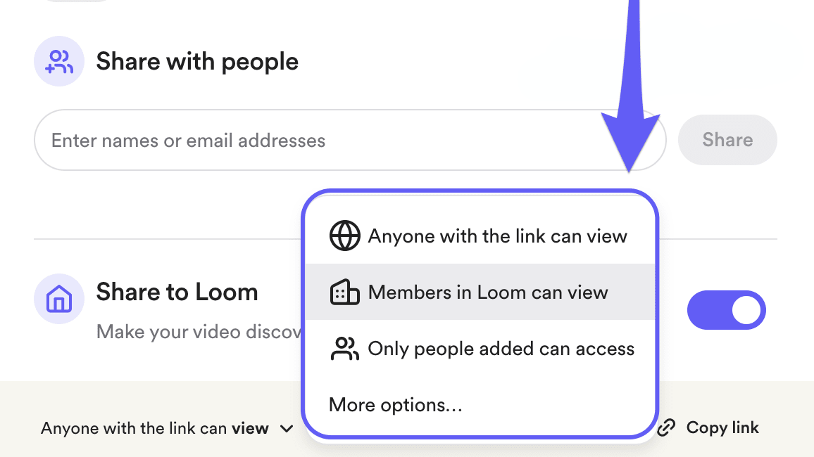 Loom Enhances Security with Sharing Options, Allowing You to Control Who Views Your Videos