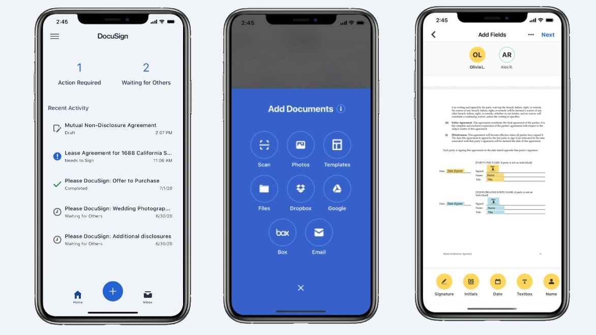 Access Your Forms Directly From DocuSign's Mobile App