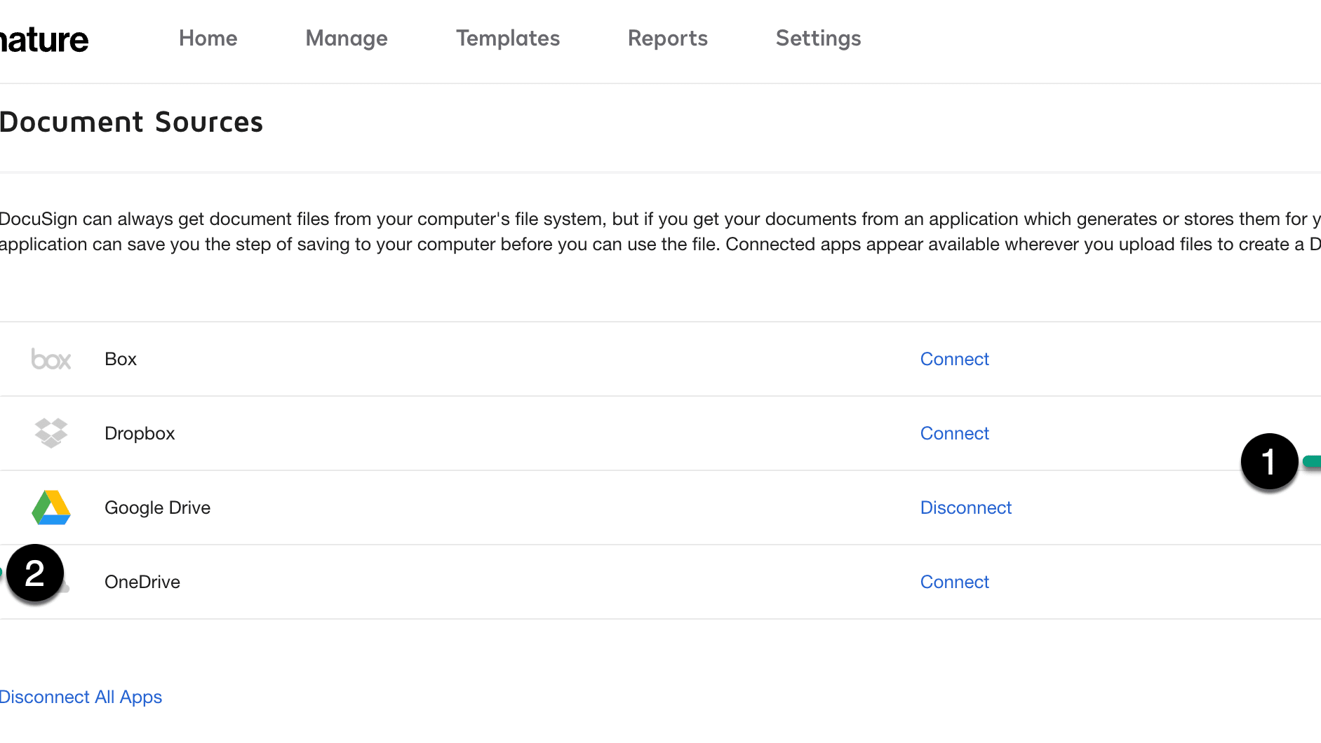 Connect DocuSign With Other Cloud Storage Platforms, Setting Your Prefences on How Your Documents are Stored