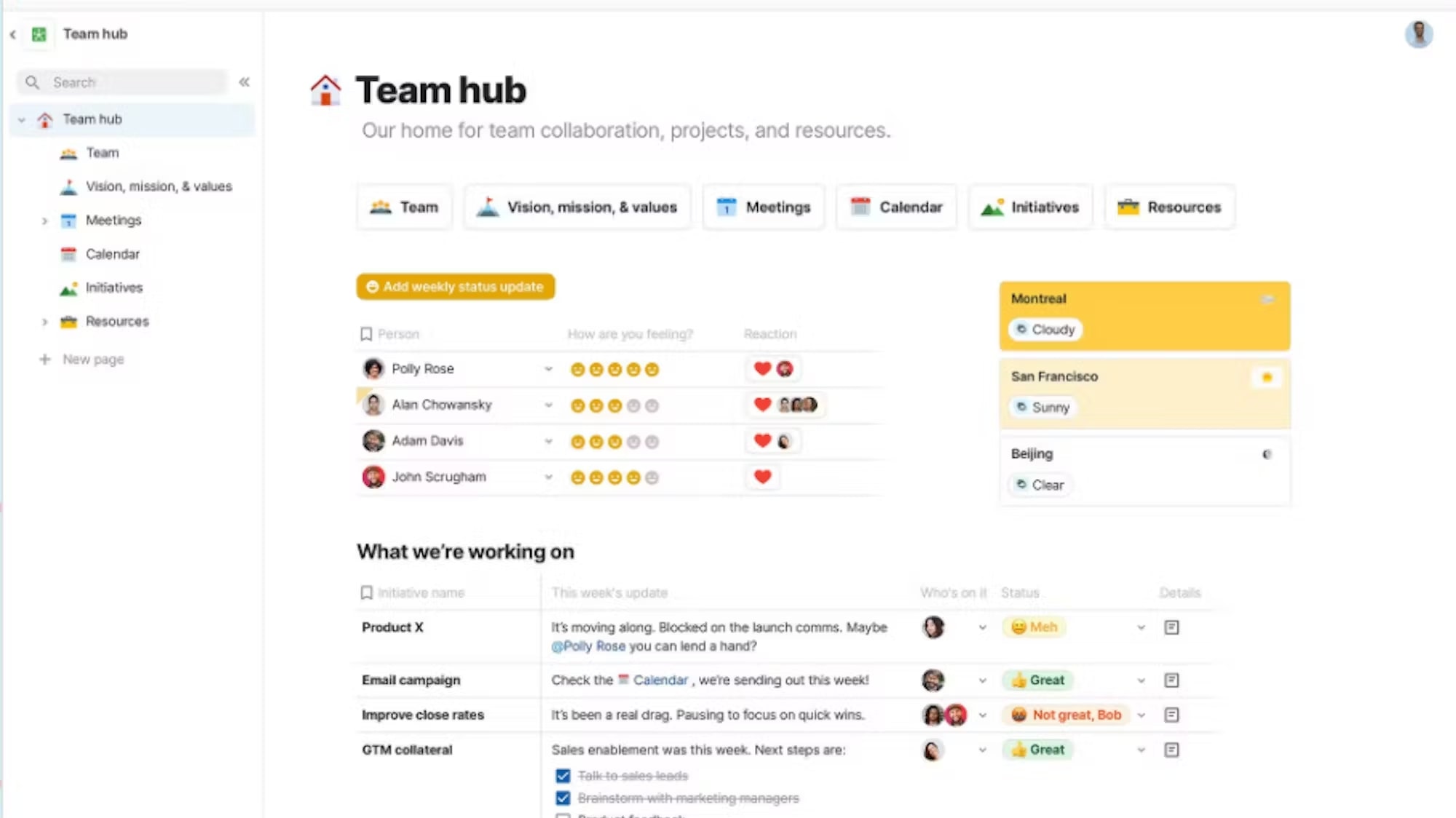 Build a Team Hub on Coda to Work Collaboratively with Your Team on Different Projects