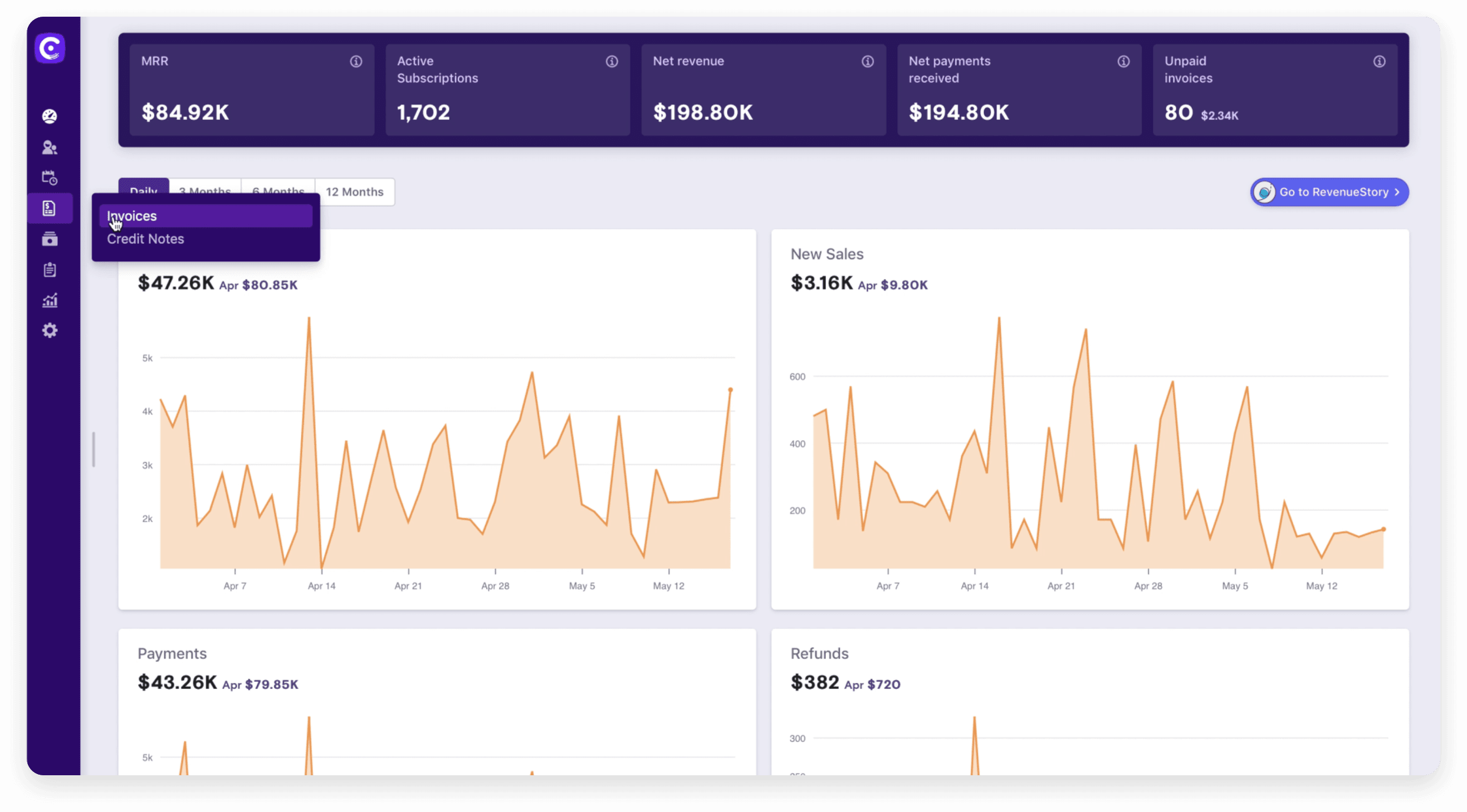Imagine this: you’re launching your subscription product and you need to invoice your first few customers. You integrate with a payment gateway, write some code to support recurring billing and start charging. Things seem to work. Until you need to create tax compliant invoices. Or set up flexible trials and run pricing experiments. Or integrate with more than one gateway. Billing needs grow as business needs grow. Every line of code you write for your billing system contributes to the spaghetti nightmare that will keep you away from your core product. Chargebee is here to help. We replace in-house billing systems and spreadsheets, by giving teams the ability to set up subscription plans and trials, run pricing experiments at scale, analyse accurate subscription analytics, accept multiple payment methods and much more, out of the box. Chargebee works with global payment gateways like Stripe, Braintree and PayPal and integrates with essential tools like Hubspot, Baremetrics, Xero, Quickbooks, Salesforce and much more.