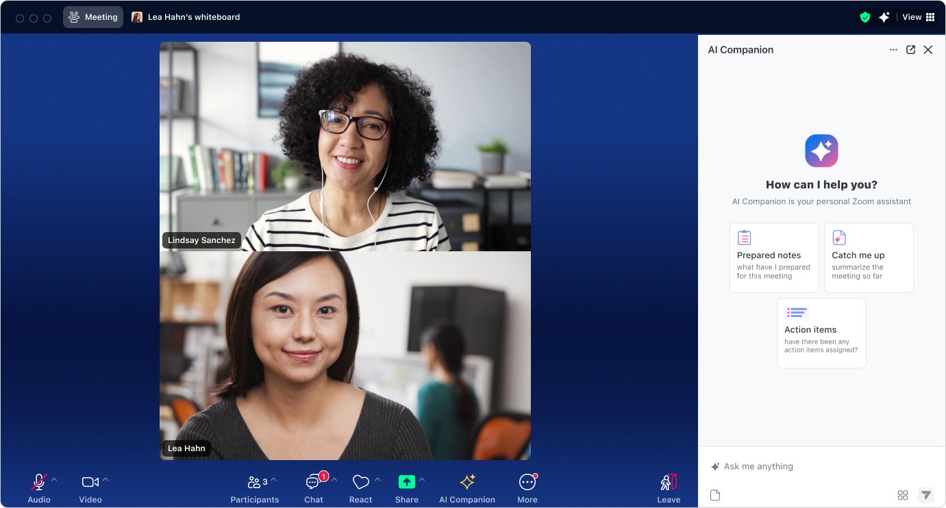 Ask AI Companion Helps You Gather Information in Your Zoom Meetings