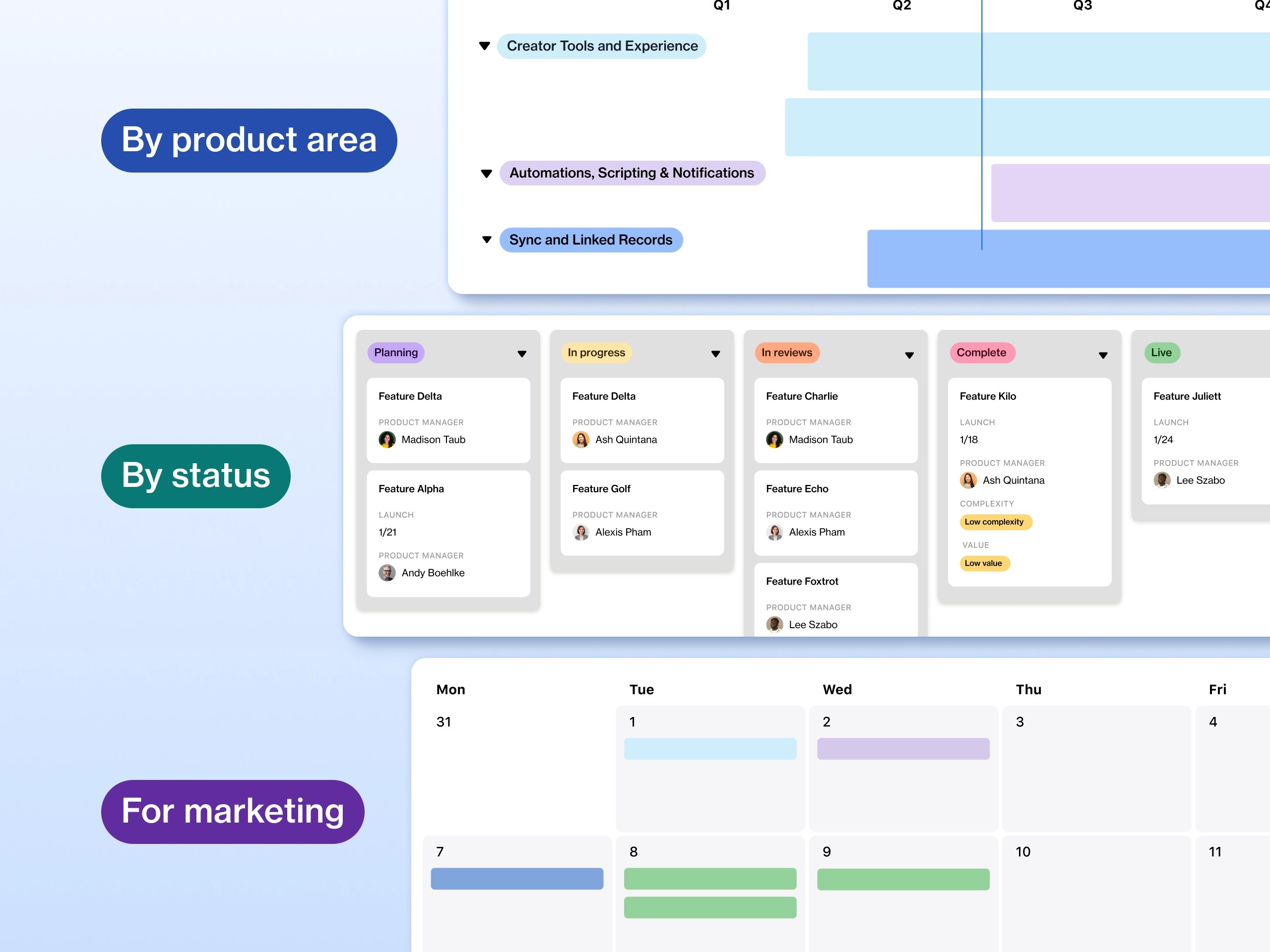 Organize your product roadmap