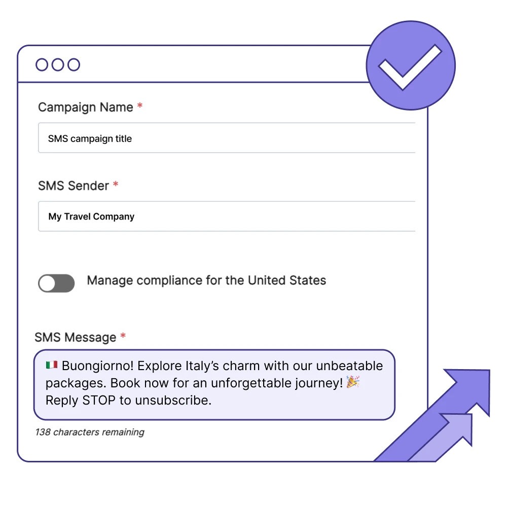 Enable SMS campaigns easily