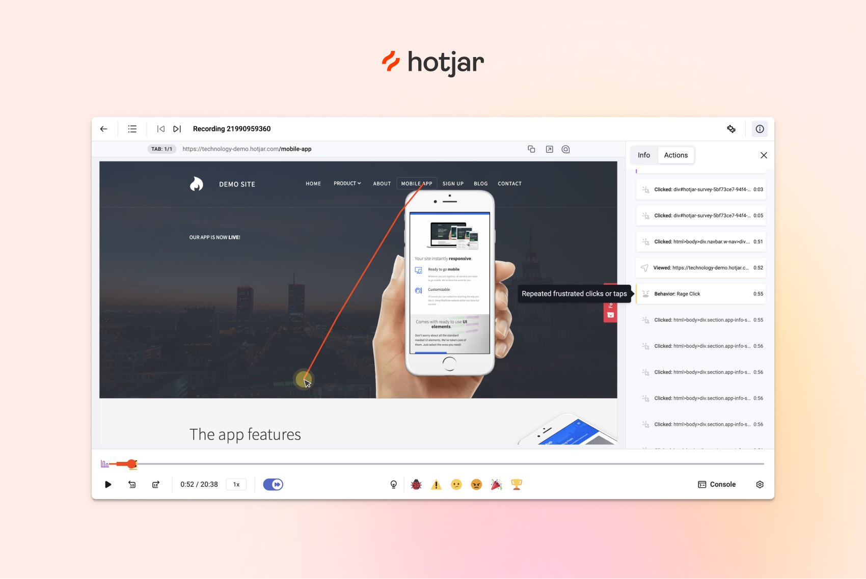 Record Each Visit Through Hotjar