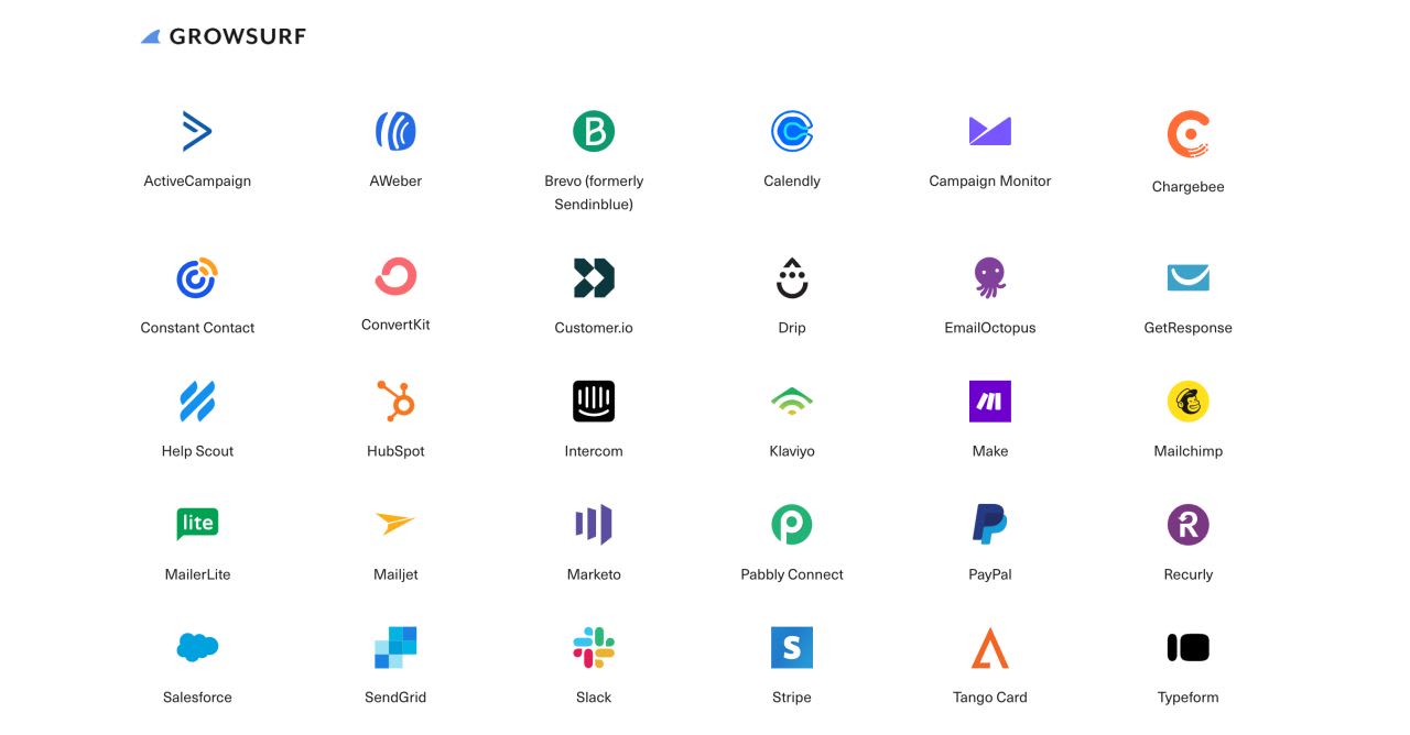 GrowSurf Integrates with a Range of SaaS to Facilitate Your Launch