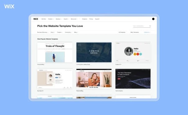 Wix Provides a Range of Templates Available For You to Choose From