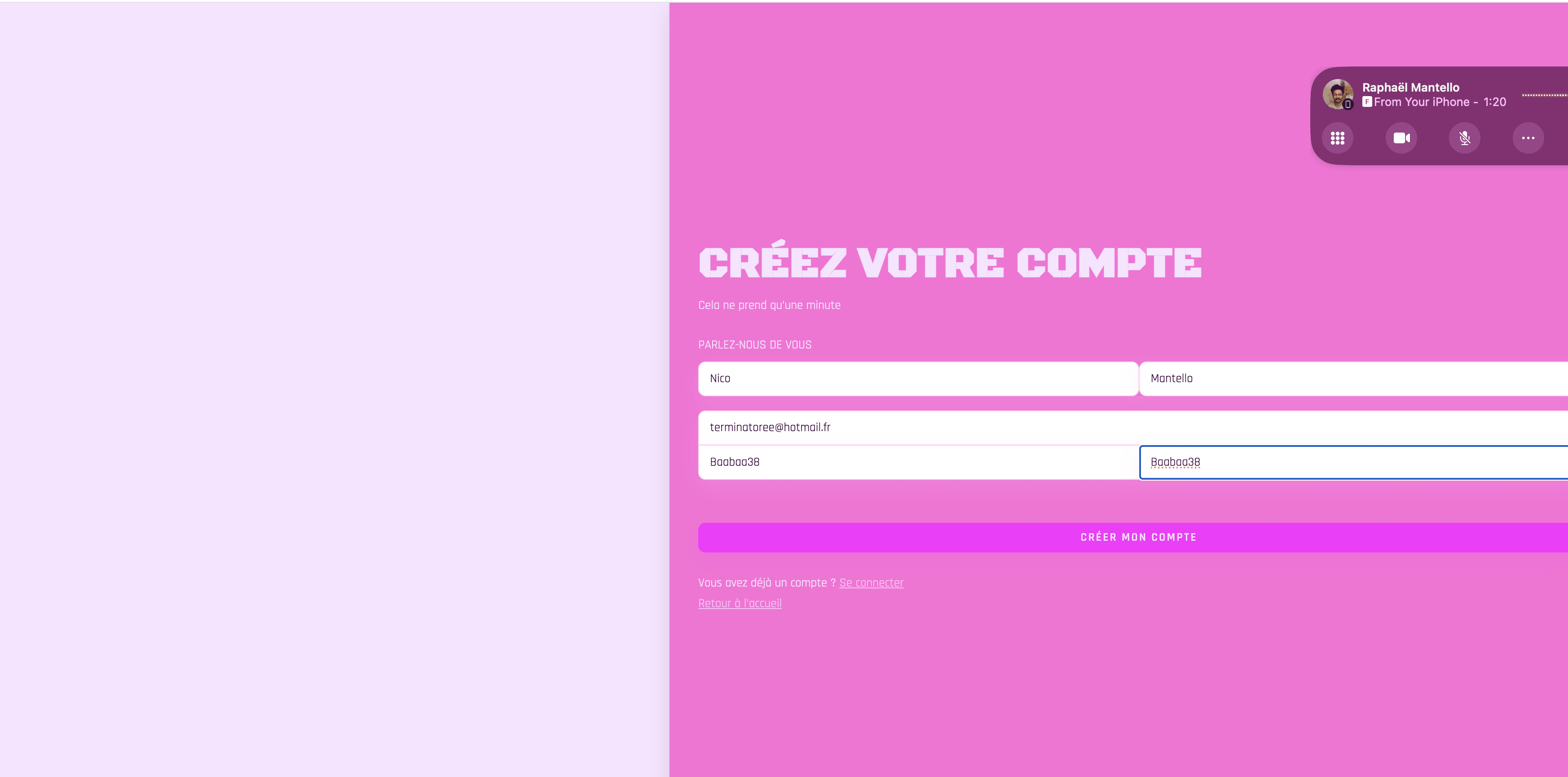STEP 01: Create your account