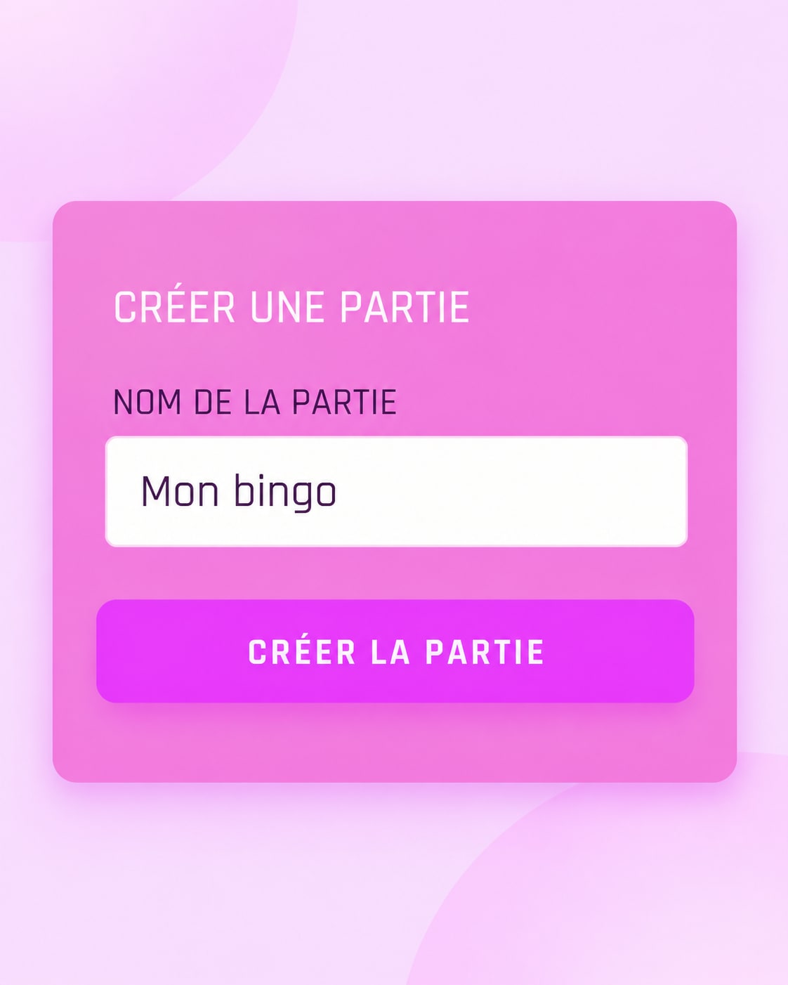 ÉTAPE 02 : Créez un nouveau jeu