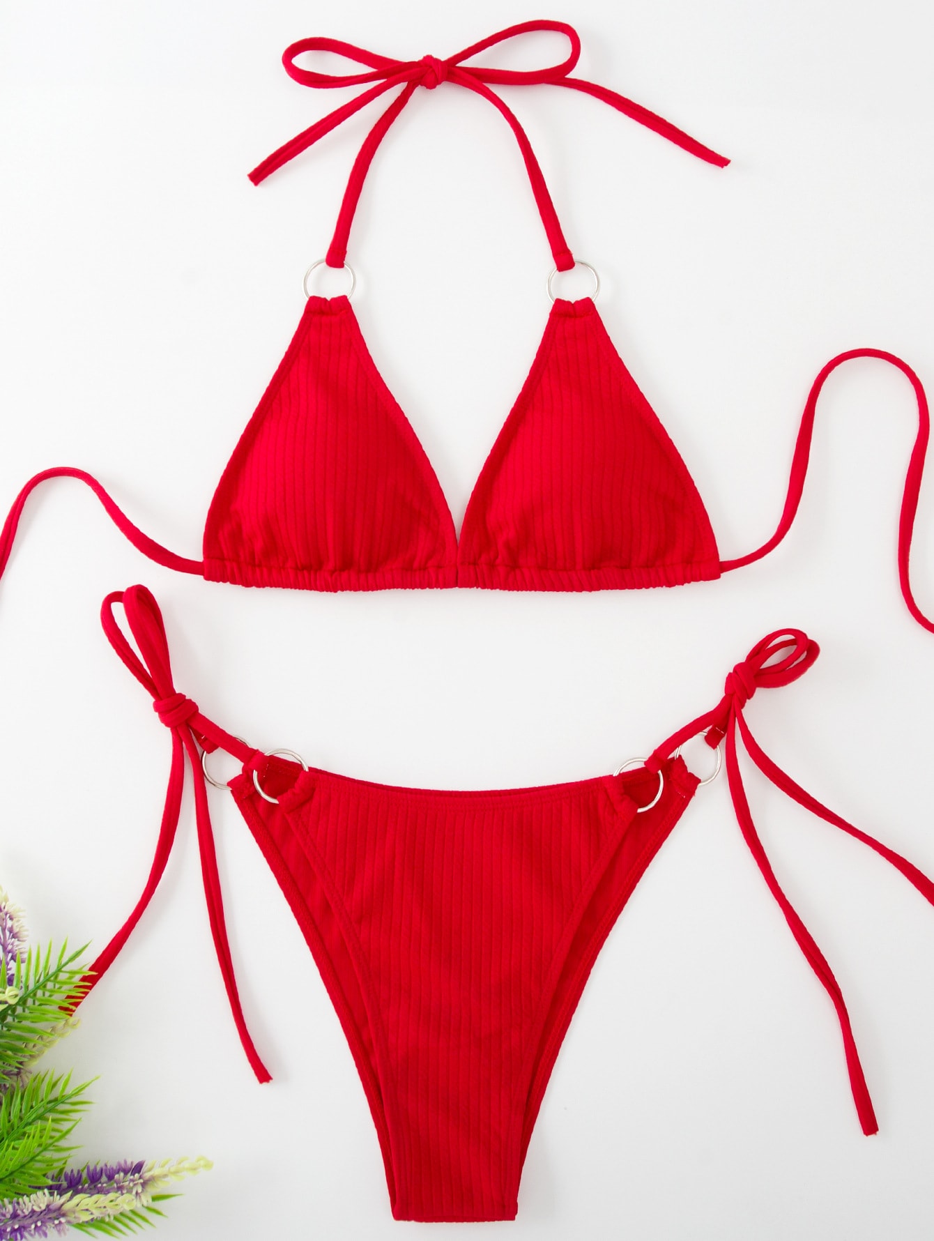 Sexy Bikini Set Summer Side Tie Thong Bandage Style Swimsuit Womens Clothing view 4