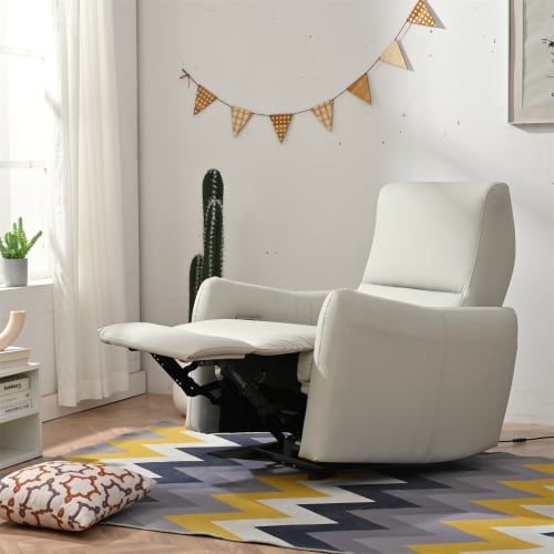Wall Hugger Recliner,Power Recliner Chair,Electric Recliner For Living Room,PU Leather Reclining Armchair For Small Space,Reclining Sofa For Bedroom Apartment RV,with USB Port view 24